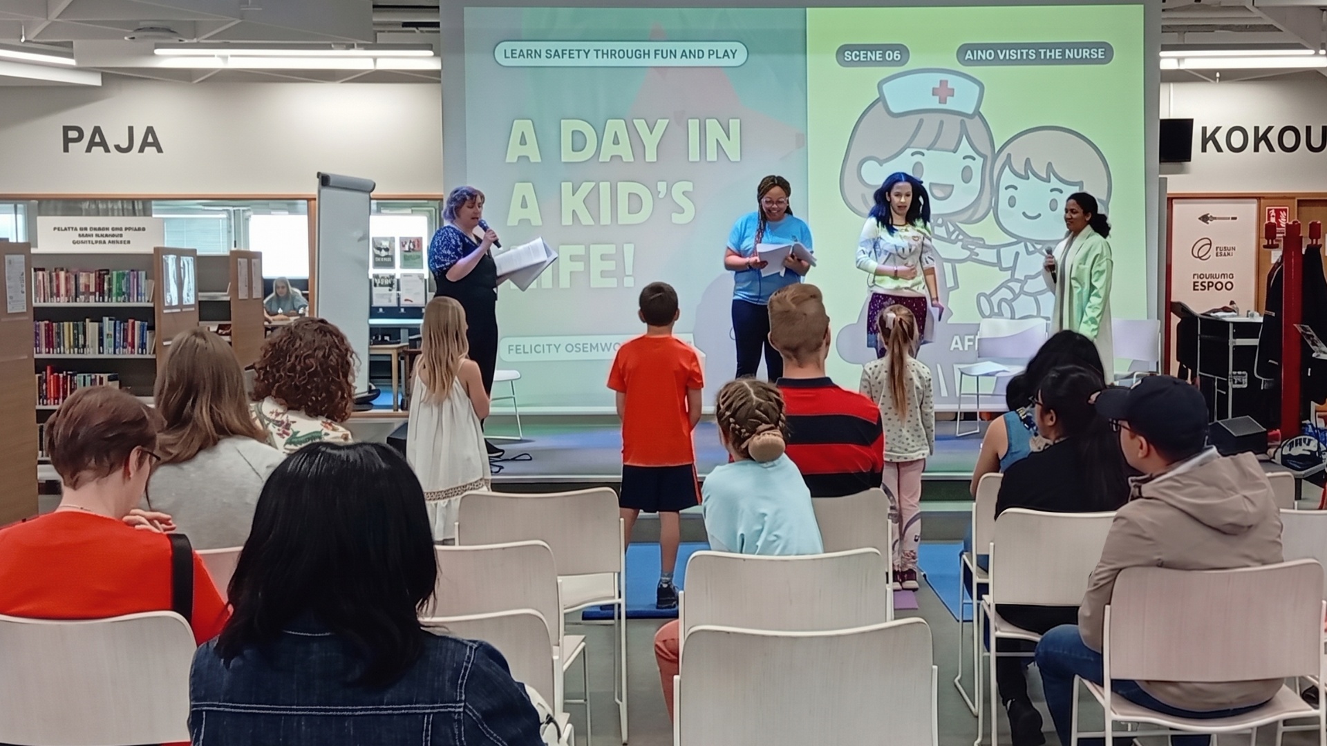 A Day in a Kid's Life Concert — children and performers on stage